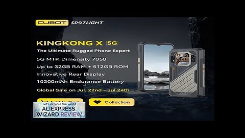 World Premiere CUBOT KINGKONG X Rugged Smartphone 5G 32GB RAM+256/512GB ROM 10200mAh Review