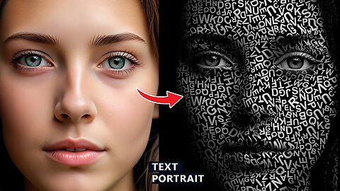 How to make Typo Portrait effect in Photoshop Tutorial for beginners #Tutorial #Photoshop