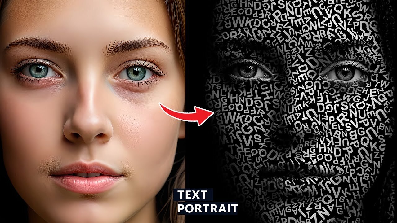 How to make Typo Portrait effect in Photoshop Tutorial for beginners #Tutorial #Photoshop