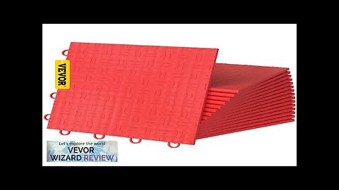 VEVOR Garage Tiles Interlocking 12'' x 12'' 50 pcs Red Garage Floor Review