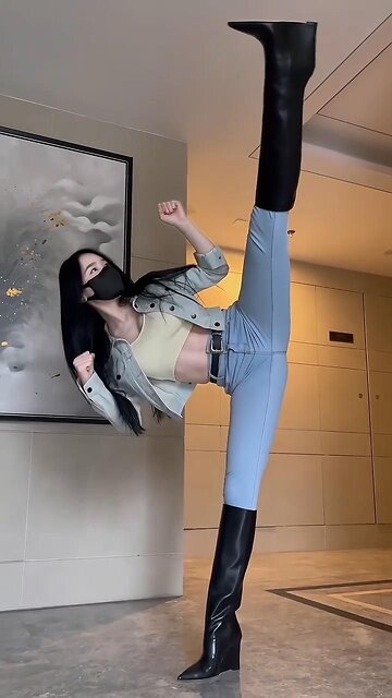 Impressive balance and flexibility.