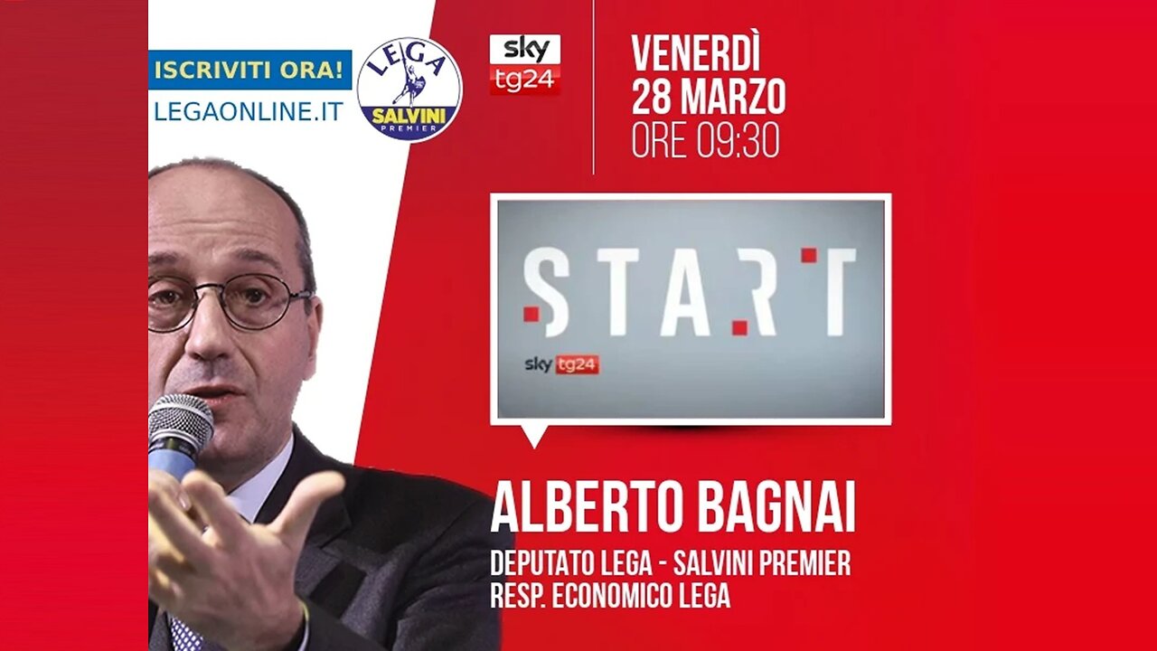 🔴 Interventi dell'On. Alberto Bagnai ospite a "Start" su SkyTg24 (28.03.2025)