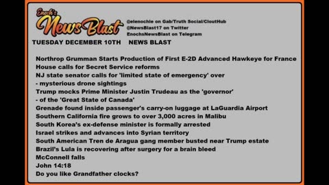 Tuesday December 10, 2024 News Blast