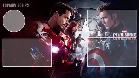 Team Iron Man vs Team Cap. - Movie scenes