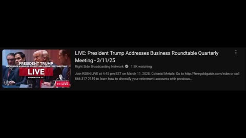 President Trump Addresses Business Roundtable Quarterly Meeting - 3/11/25