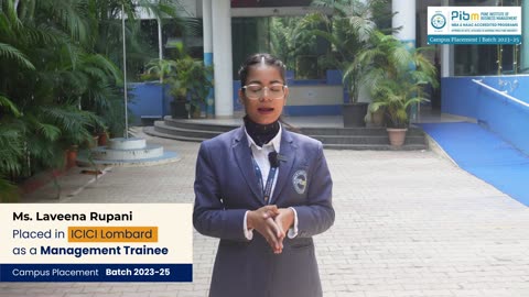 Batch 2023-25 Placements - Ms. Laveena Rupani | PIBMPune