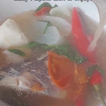 How to cook Fish Sinigang with Gabi n Spinach! A Traditional and comfort Filipino Dish🐟