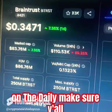 braintrust crypto coin price prediction! #fyp