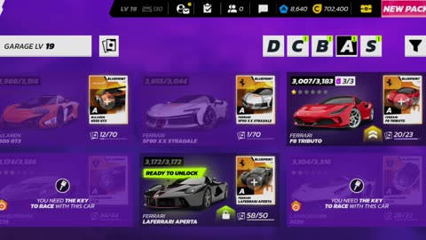 Asphalt Legends Unite - Unlocking cars => Garage Lvl. 19 to 20