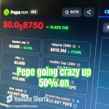 pepe crypto news today market price show #fyp daily update