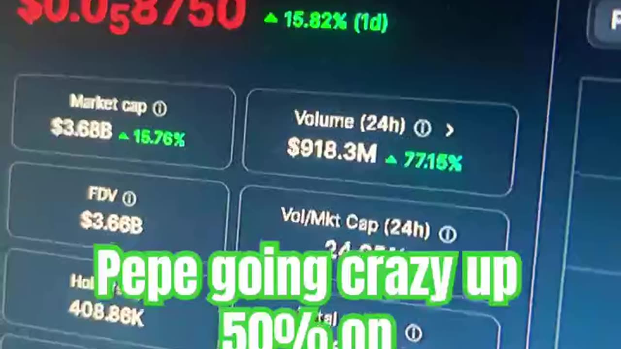 pepe crypto news today market price show #fyp daily update