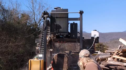 Milling Burly, Bark-Cluster Pecan Log