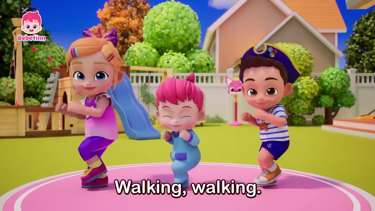 Walking Walking | Nursery Rhymes for Kids | Dance along Bebefinn