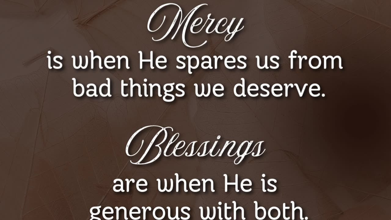 Grace, Mercy, Blessing