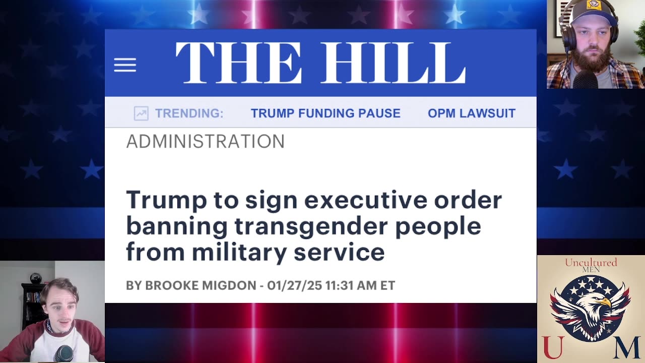 Clip #1 - Trump to sign Executive Order BANNING Transgenders from Military.