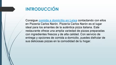 Pizza a domicilio en Leixa