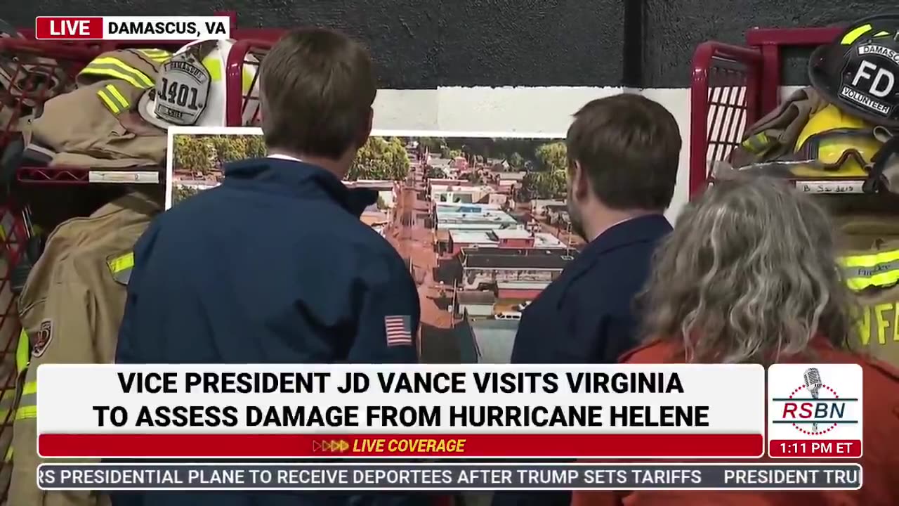 Vice President JD Vance meets Governor Glenn Youngkin in Damascus, VA