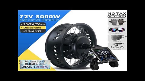 Electric Fat Bike Kit 72V 3000W 4.0 Tyre Brushless Rear Rotate Hub Review