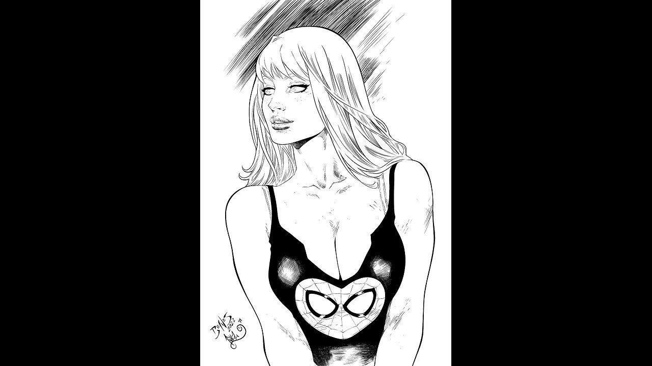 Mary Jane Watson Ink Pin Up