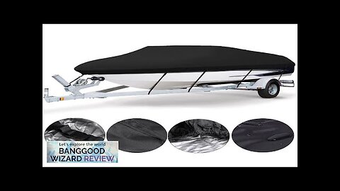 11-22ft Barco Boat Cover Anti-UV Waterproof Heavy Duty 210D Marine Protector Trailerable Review