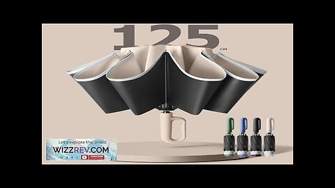 Big Windproof Strong Umbrella with Reflective Stripe Reverse Automatic Fold UV Umbrella Review