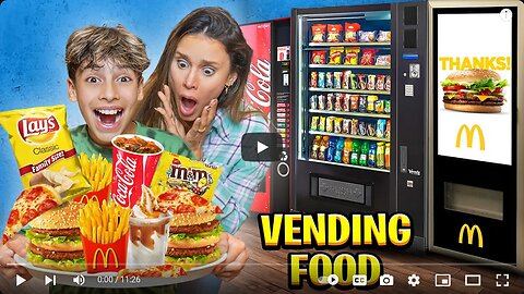 Eating Only VENDING MACHINE FOOD for 24 Hours