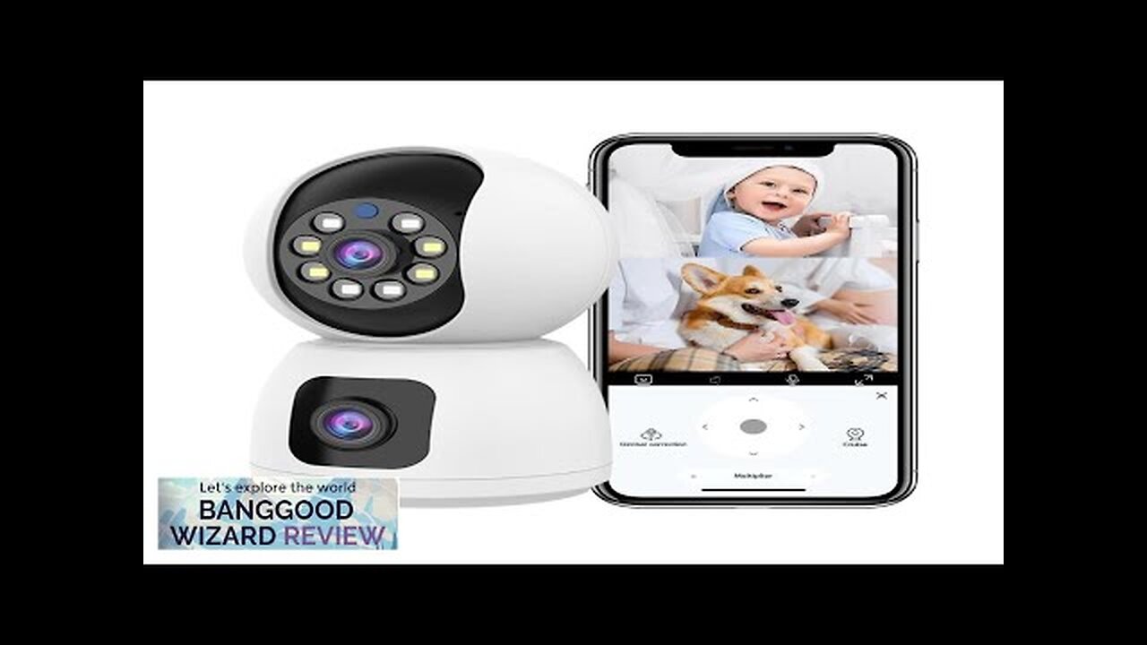 K12 Dual Lens 1080P 2.4G 5G WiFi IP Camera 360° PTZ Smart Review