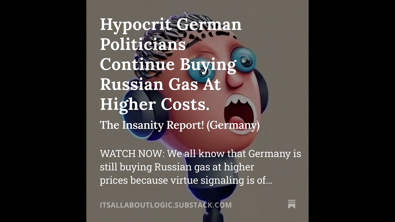 Hypocrit German Politicians Continue Buying Russian Gas At Higher Costs.