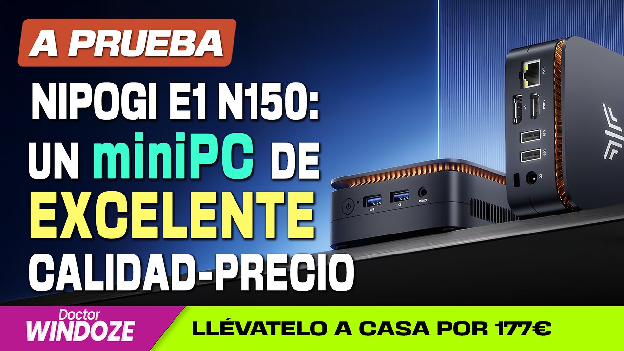 ¡La ganga del año en mini PCs! NiPoGi E1 con Intel N150, 16 GB de RAM y SSD de 512 GB por solo 177 €