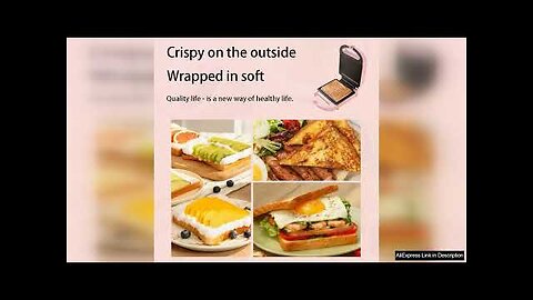 Portable Electric Sandwich Maker Home Multifunctional Machine Non-Stick Breakfast Maker Review