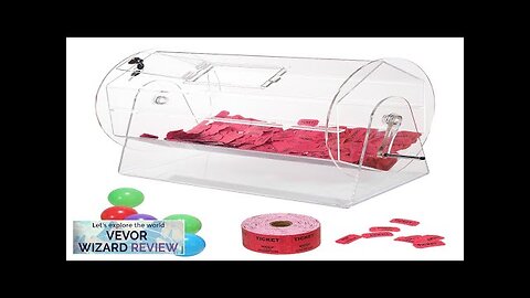 VEVOR Acrylic Raffle DrumProfessional Raffle Ticket Spinning Cage with 2 Keys Transparent Review