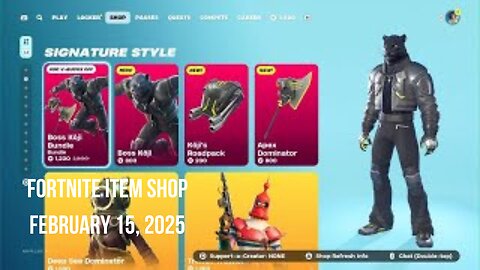 Fortnite Item Shop|February 15, 2025(*New* Boss Koji Bundle)