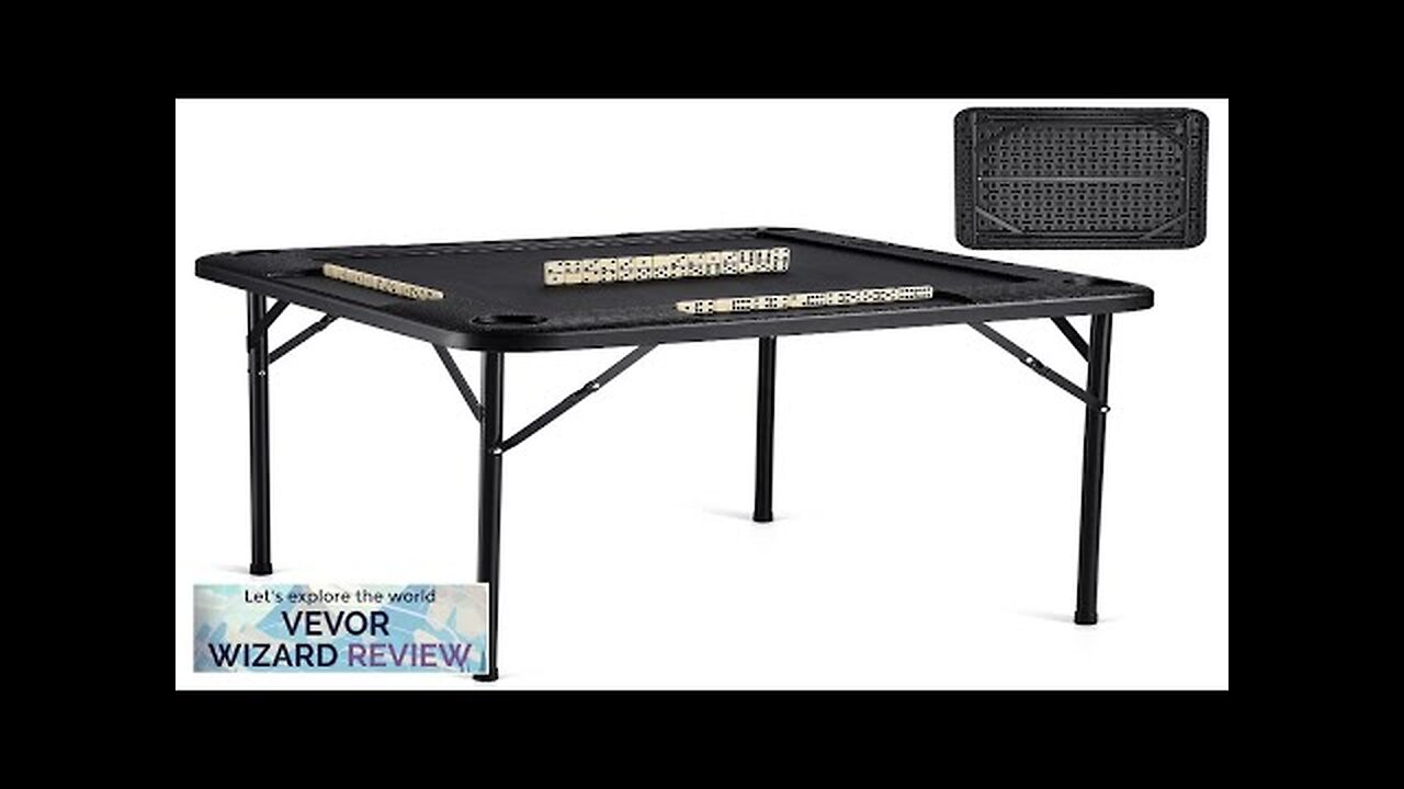 VEVOR Mahjong Table 4 Player Folding Card Table & 4 Cup Holders Review