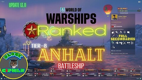 I'm going to Ranked mode in Premium BB Tier-8 ANHALT | World of Warships