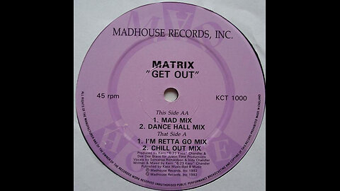 Kerri Chandler: Matrix - Get Out (Remixes) [2010]