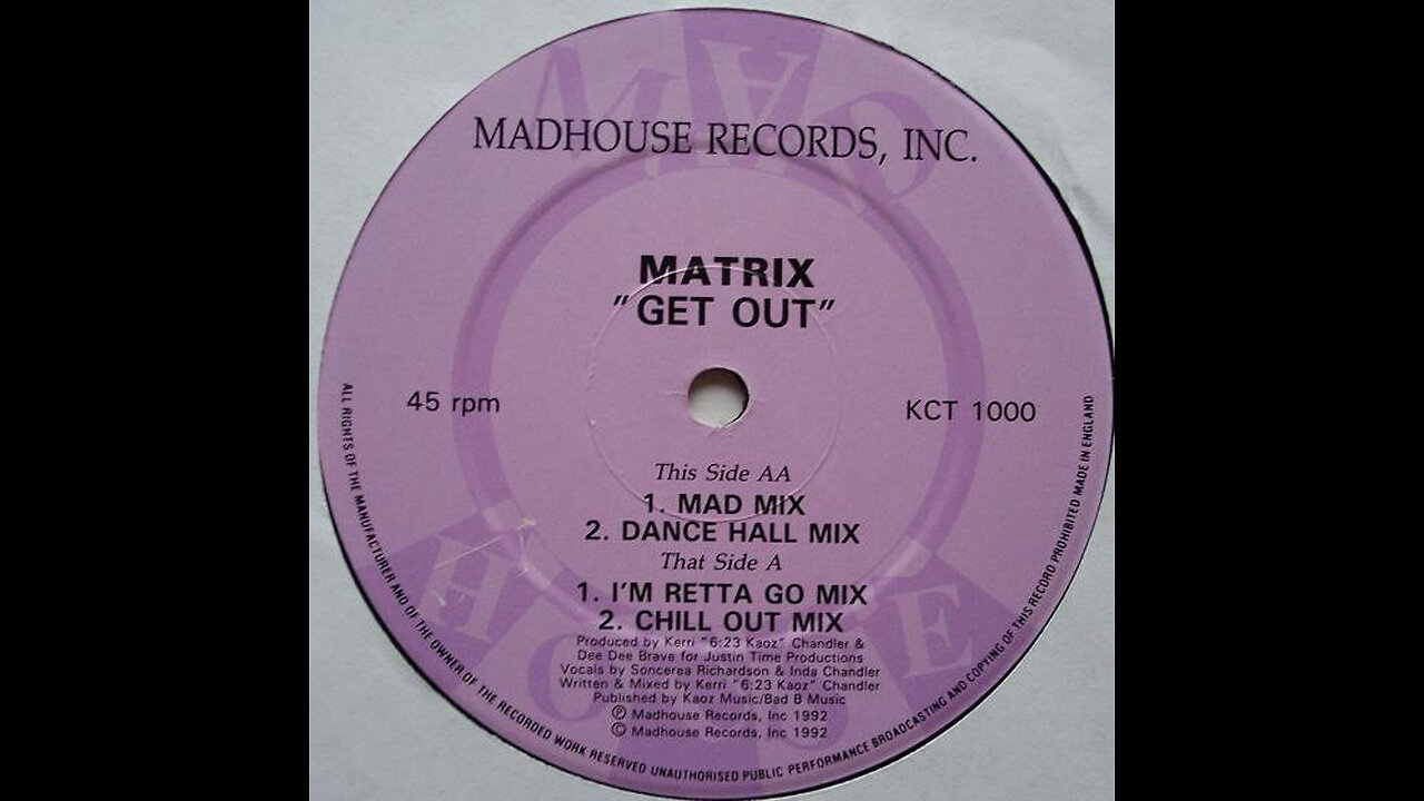 Kerri Chandler: Matrix - Get Out (Remixes) [2010]