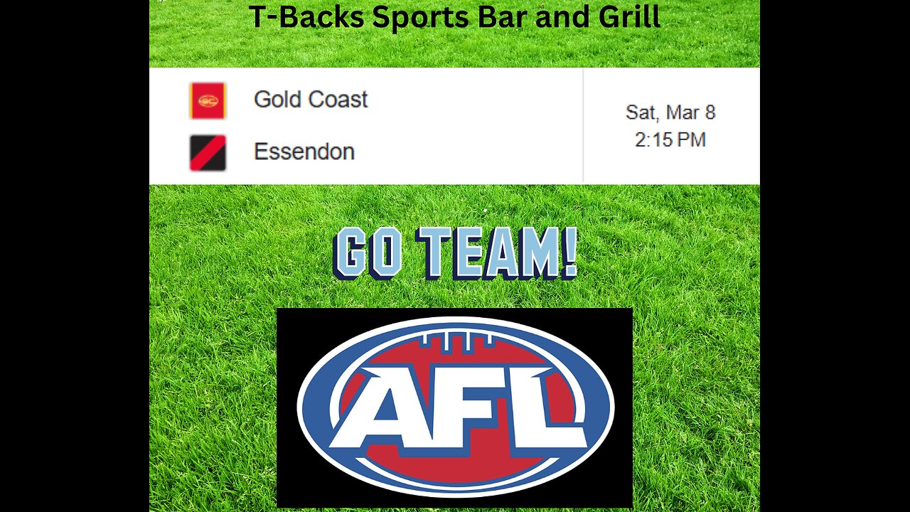 T-Backs Sports Bar and Grill Sports Schedule and Pizza special for Saturday Mar 08, 2025