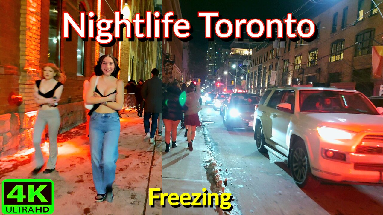 【4K】Toronto Nightlife Doesn't Stop for ANYTHING! (Friday Night) Canada 🇨🇦