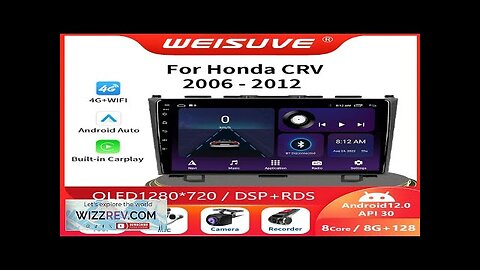 Android 12 Car Radio for Honda CR-V 3 RE CRV 2006-2012 Multimedia Review