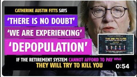 'There is no doubt we are experiencing depopulation,' says Catherine Austin Fitts