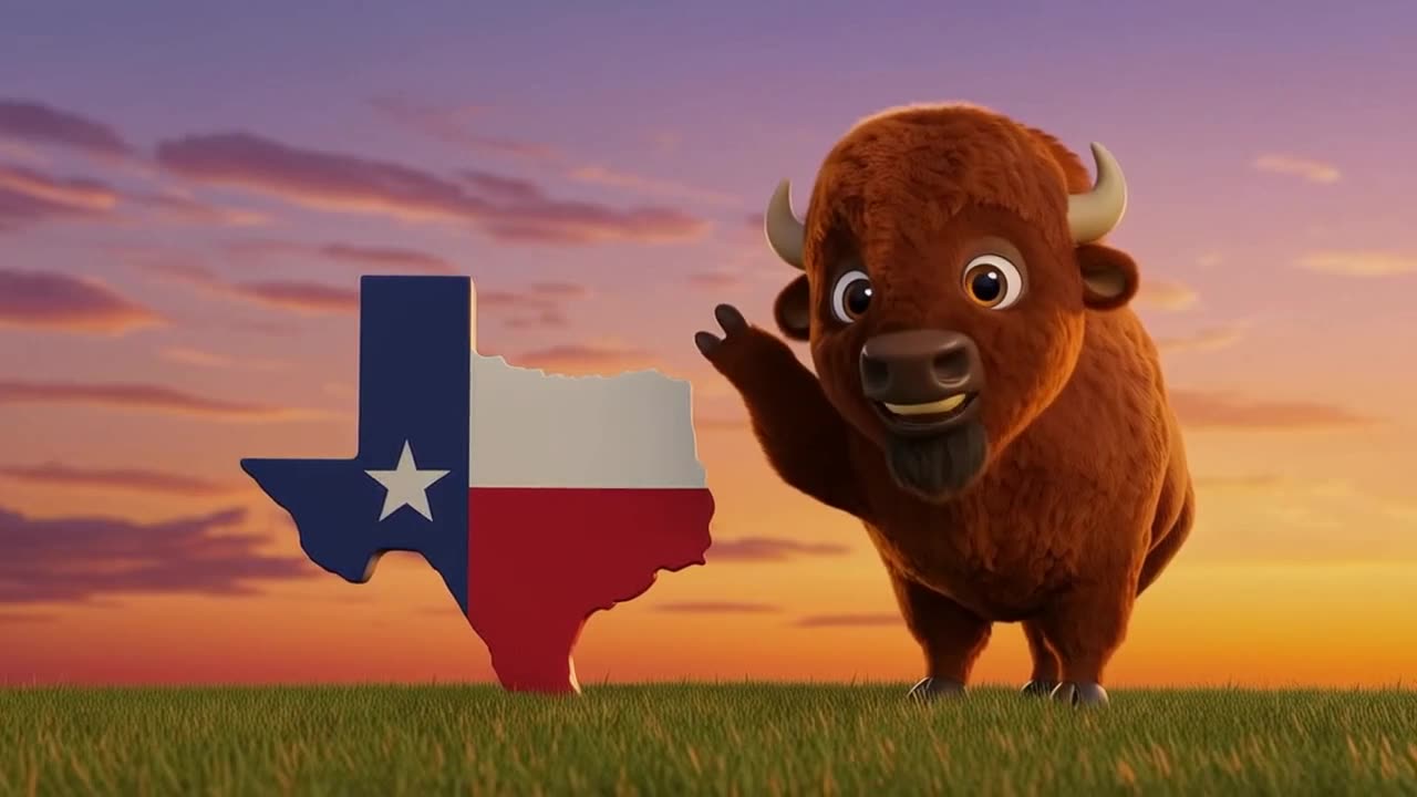 Texas Adventure with Bison 🦬 | Original Song for Kids!