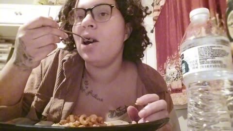 Eating Pasta with Chicken on Top | Simple & Satisfying Meal