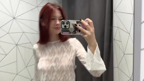 [4K] Sheer Blouse Try On Haul