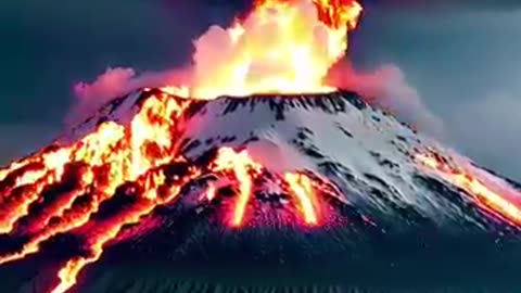 massive volcano eruption