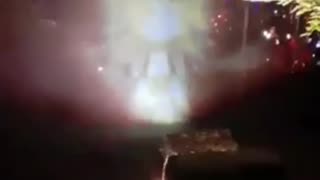 Part 2. Light show train coming towards us. Year 2, Part 26a