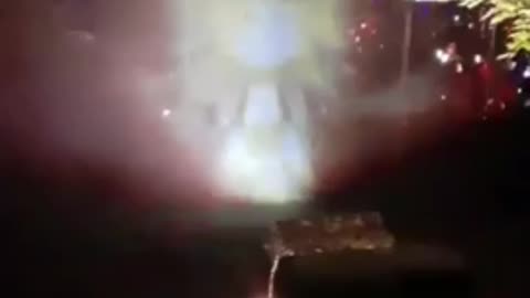 Part 2. Light show train coming towards us. Year 2, Part 26a