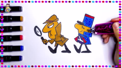 Inspector Sergeant Deux Deux Painting Tutorial for Kids Ages 6-8 | Fun Art Lessons!