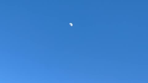 Moon at the sky while it’s daylight