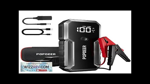 POPDEER PD-J02 3000A Portable 23800mAh Car Jump Starter Powerbank with QC3.0 Fast Review