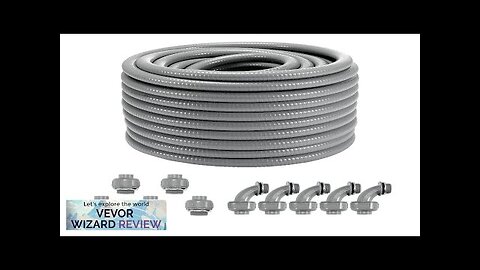 VEVOR 3/4-Inch Flexible Electrical Conduit 100 ft PVC Liquid-Tight Conduit Non-Metallic Review